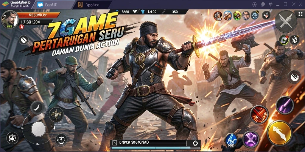 Tampilan gameplay menegangkan dari 7GAME yang menawarkan aksi tanpa henti.