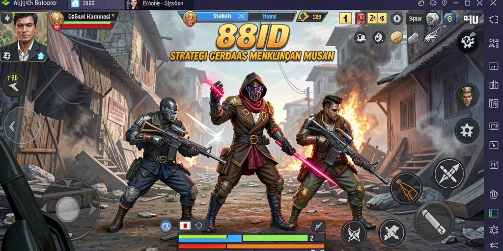 Tampilan gameplay <strong>88ID</strong> dengan pertempuran strategi yang mendebarkan.