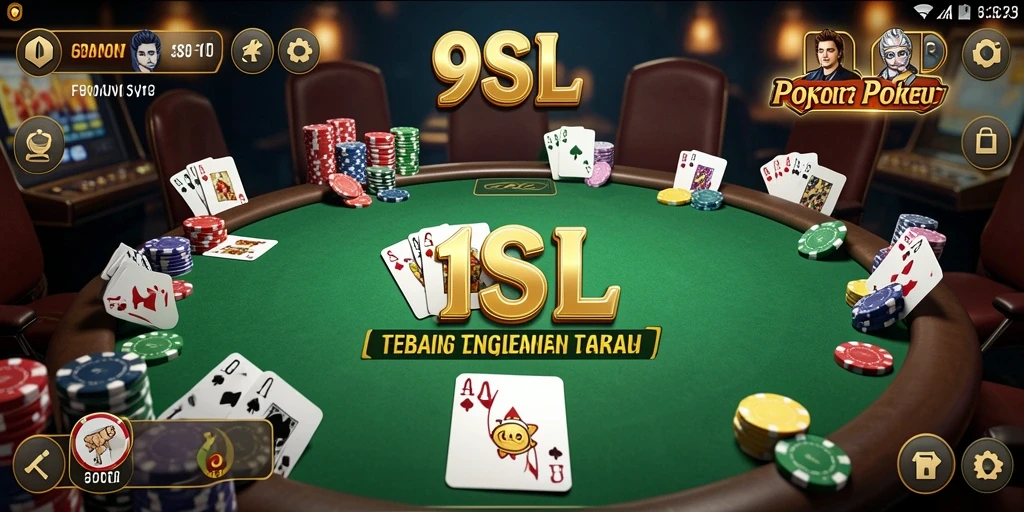 Tampilan gameplay seru saat bermain Poker di 9SL.
