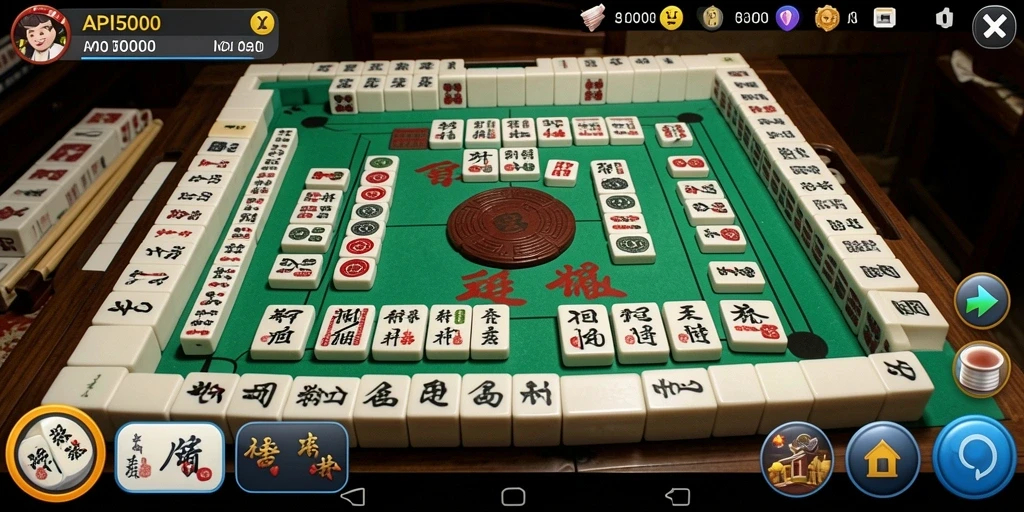 Screenshot gameplay API5000 menampilkan aksi seru Mahjong.