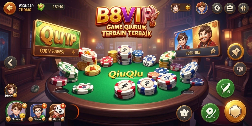 Tampilan gameplay QiuQiu yang seru dan interaktif.