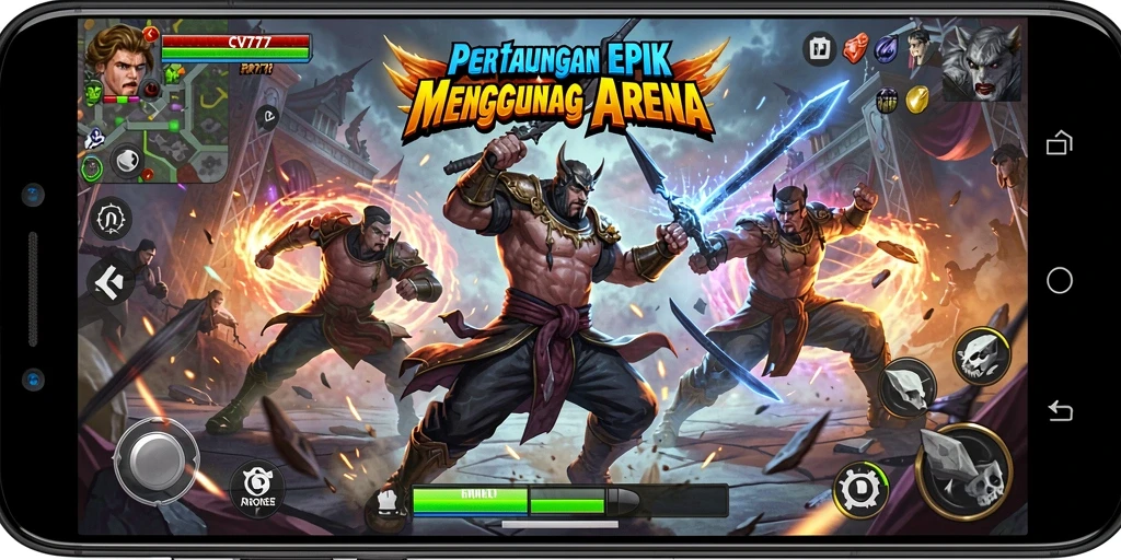 Gameplay mendebarkan dalam CV777 dengan aksi bertarung yang intens.
