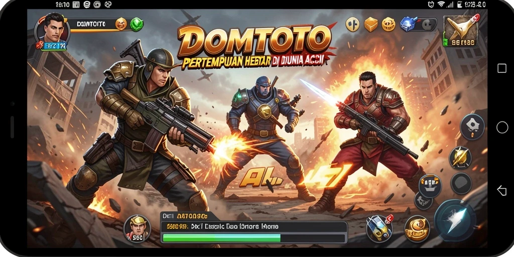Tampilan aksi seru dalam gameplay DOMTOTO yang menegangkan.