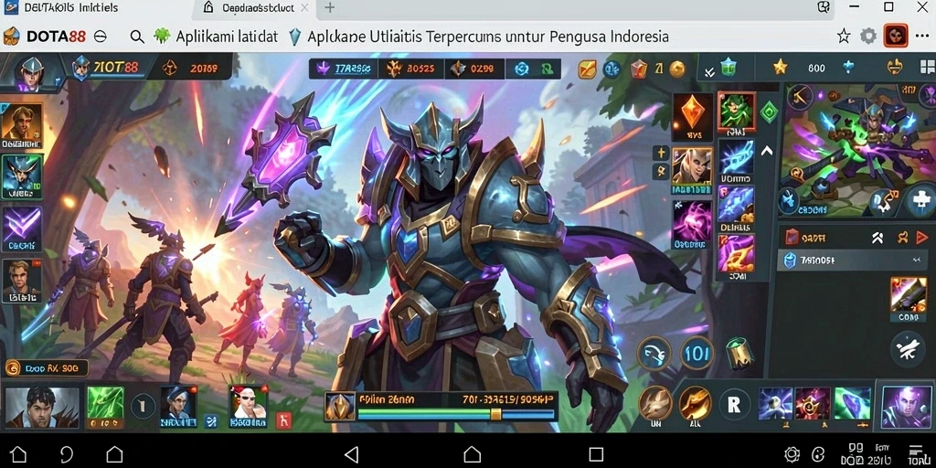 Tampilan antarmuka DOTA88 yang bersih dan modern.