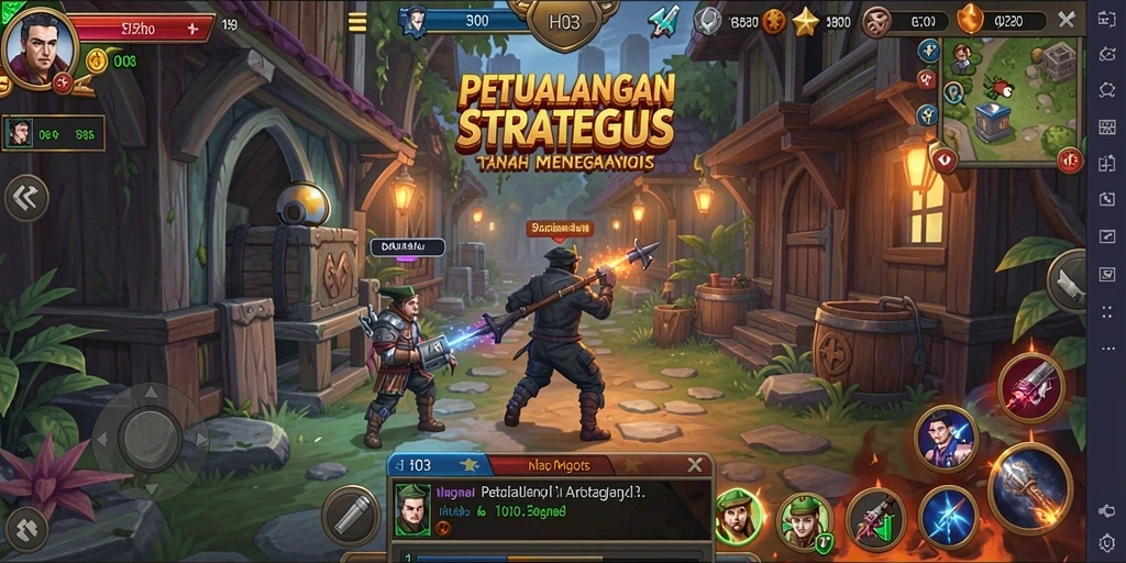 Screenshot H03 yang menampilkan pertempuran strategis yang intens.