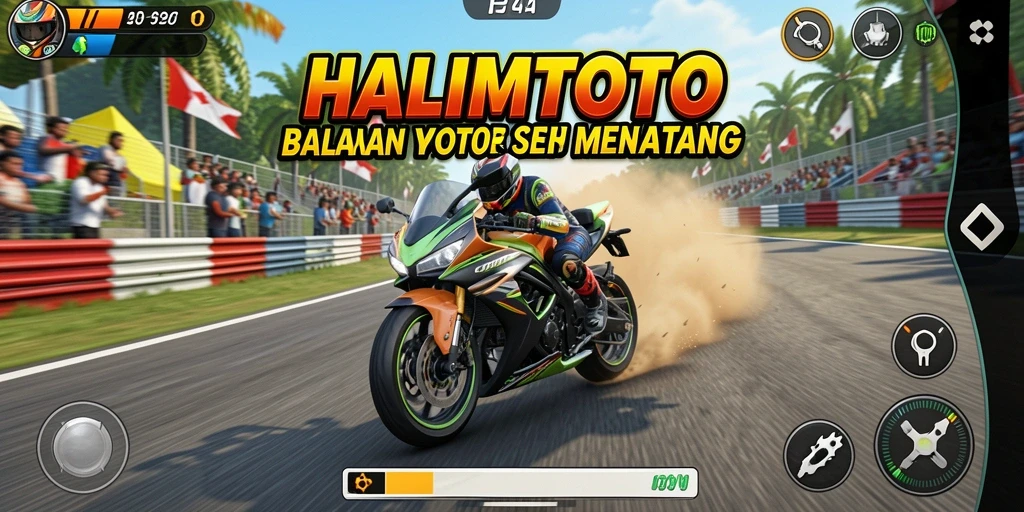 Tampilan aksi balap motor yang mendebarkan di HALIMTOTO.