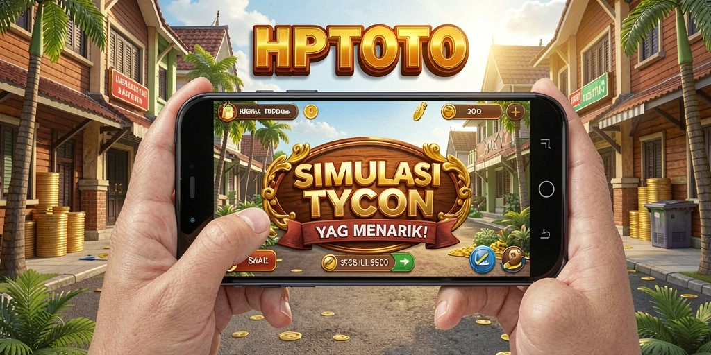 Tampilan gameplay seru HPTOTO dengan pengelolaan bisnis.