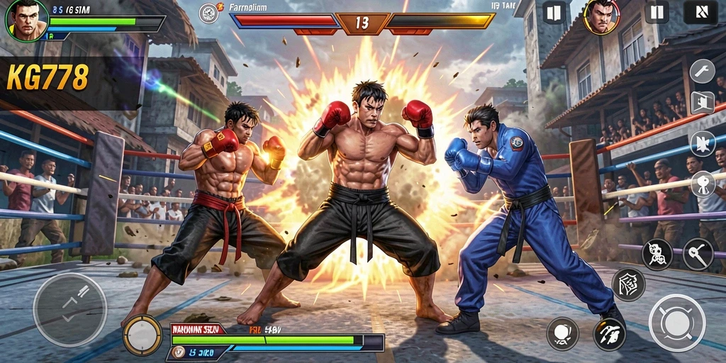 Tampilan gameplay seru dalam pertarungan KG778.