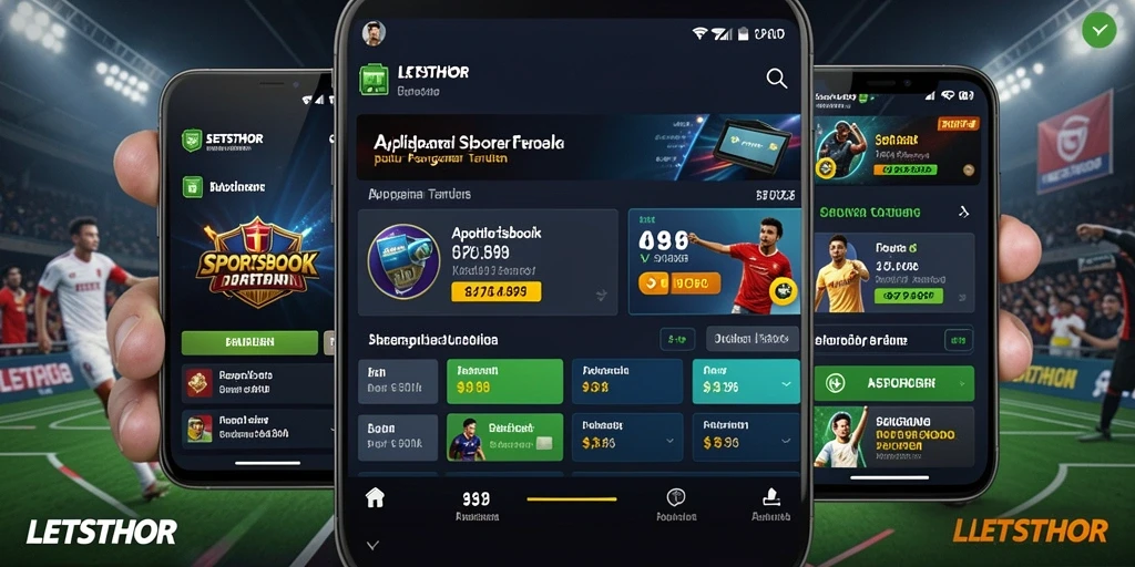Screenshot gameplay LETSTHOR menampilkan antarmuka sportsbook yang menarik.