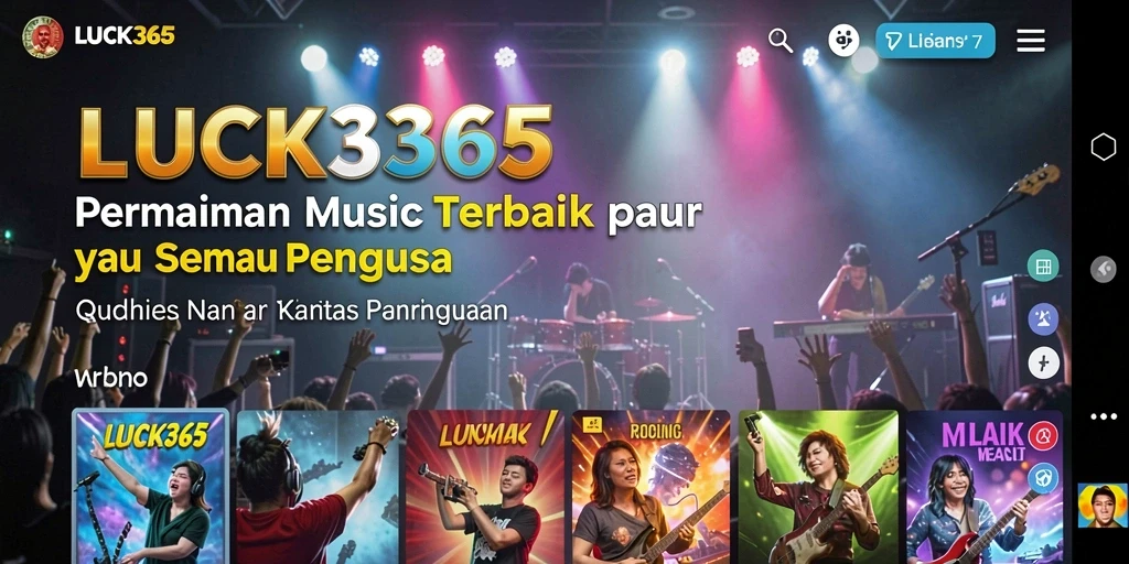 Tampilan gameplay menarik dari aplikasi musik LUCK365.