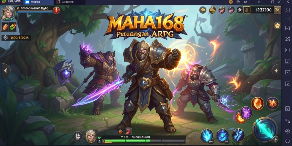 Tampilan gameplay ARPG yang mendebarkan di MAHA168