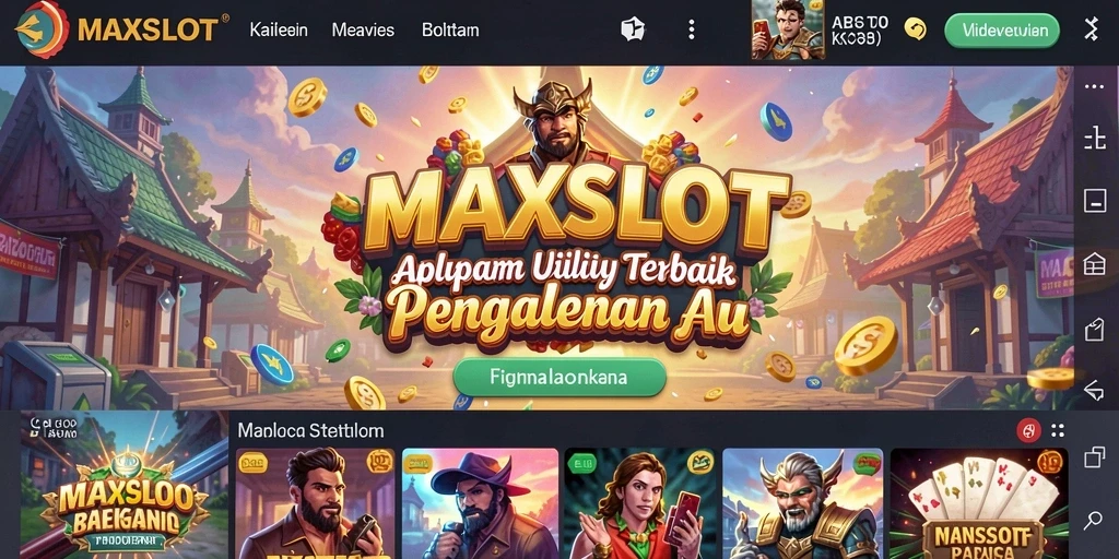 Tampilan screenshot utama MAXSLOT yang menampilkan fitur optimisasi.
