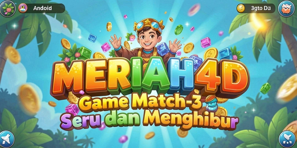 Screenshot gameplay MERIAH4D dengan tantangan Match-3 yang seru.
