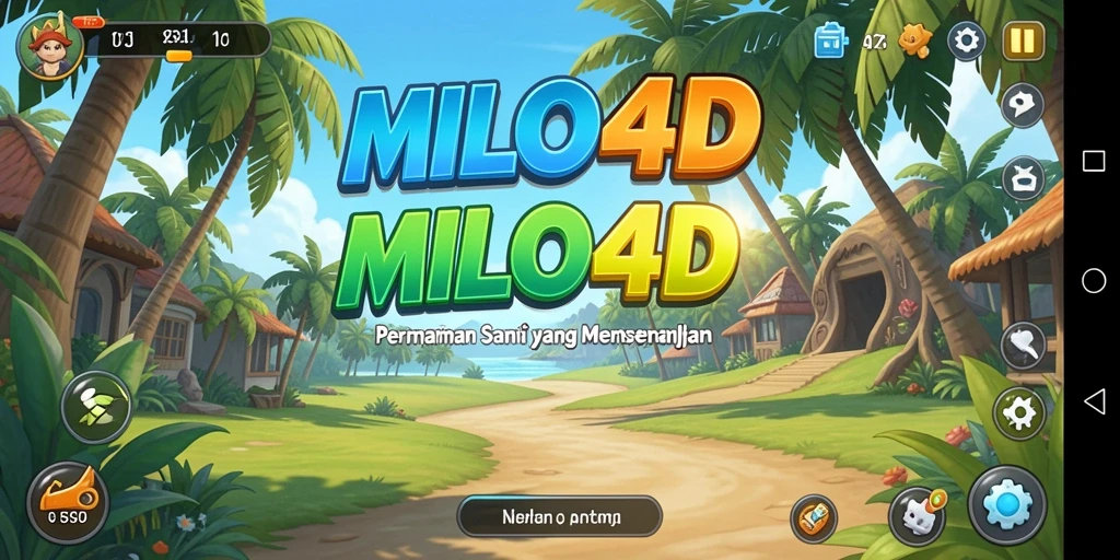 Tampilan permainan MILO4D yang ceria dan menyenangkan.
