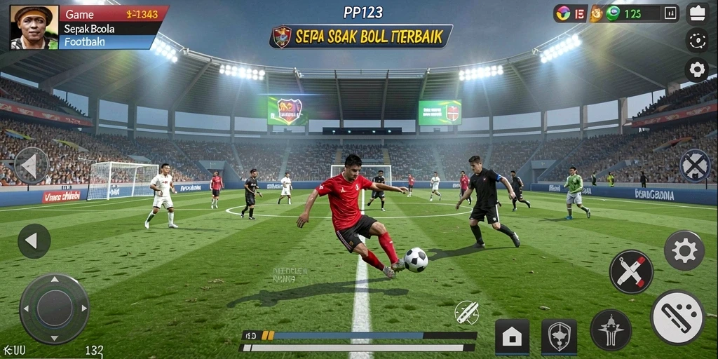 Screenshot gameplay PP123 yang menampilkan aksi seru di lapangan.