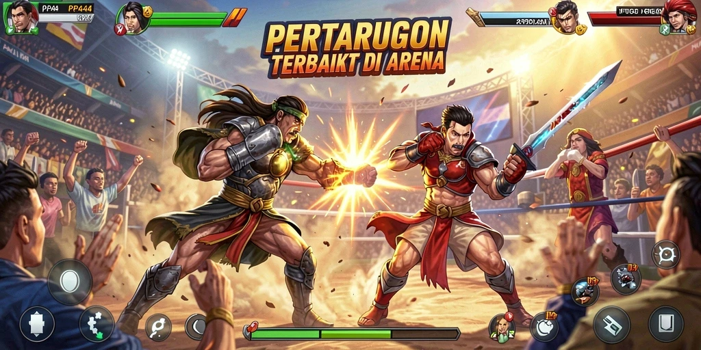 Tangkapan layar PP444 menampilkan aksi pertarungan yang mendebarkan.