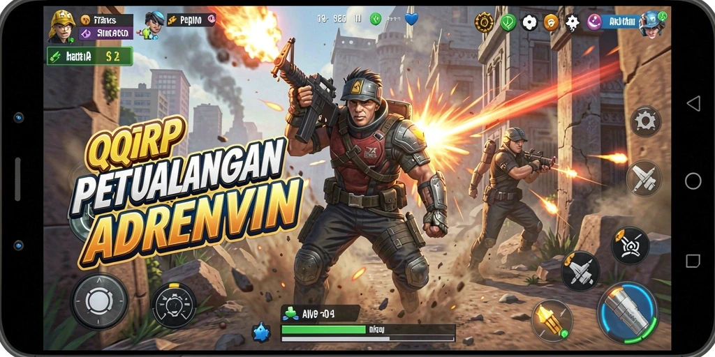 Tampilan aksi seru dalam gameplay QQRP yang mendebarkan.