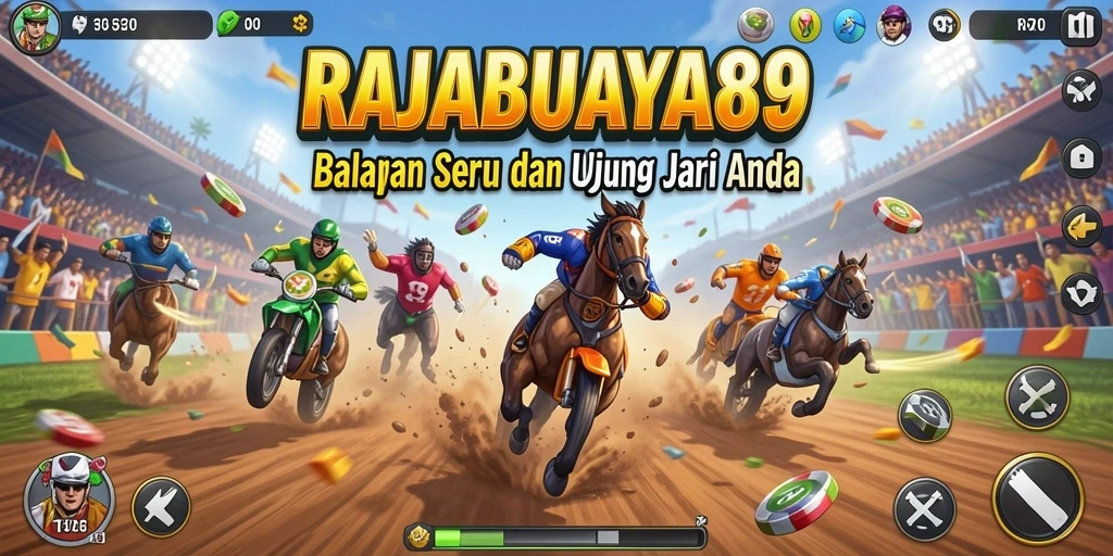 Gameplay seru dan menegangkan dari RAJABUAYA89 saat balapan.
