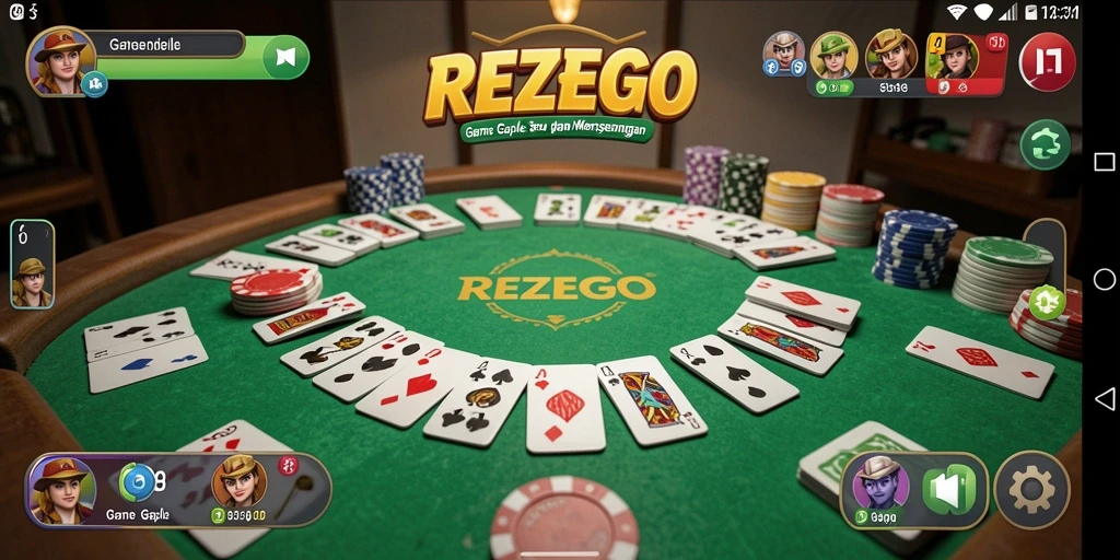 Tampilan gameplay seru dari game Gaple REZEGO.