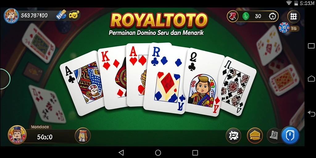 Tampilan gameplay menarik dari ROYALTOTO dengan Domino yang seru.