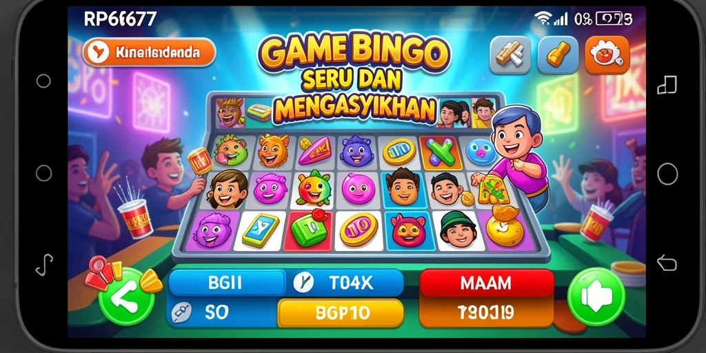 Tampilan gameplay utama RP6677 yang penuh warna dan menarik.