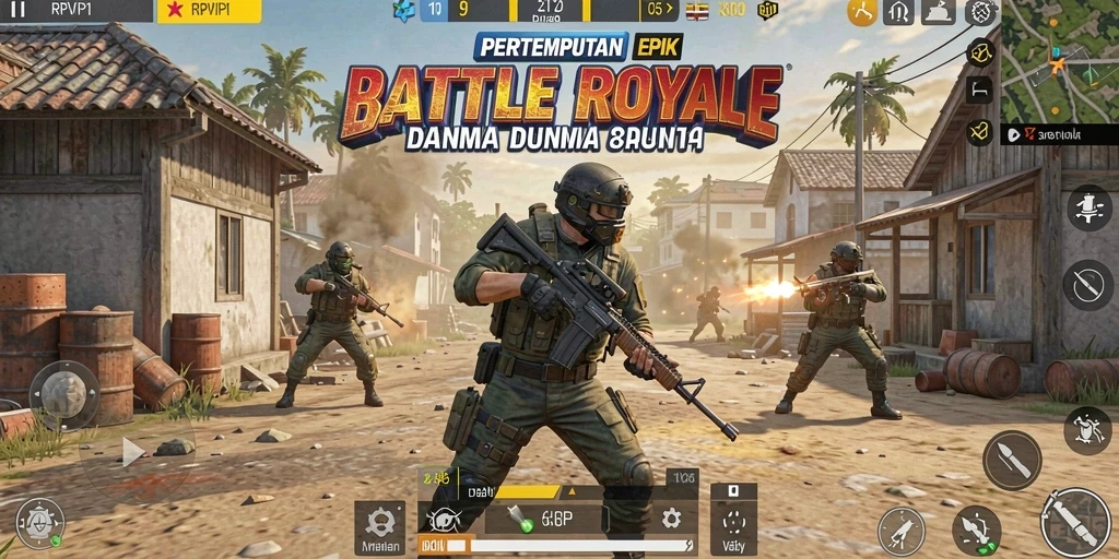 Gameplay Battle Royale yang seru dan mendebarkan di RPVIP1.