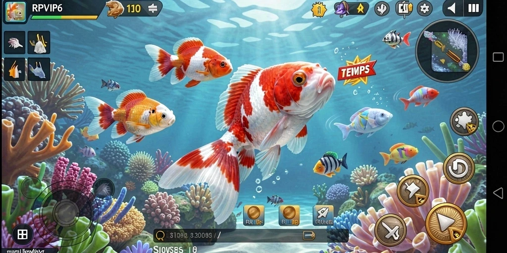 Tampilan gameplay RPVIP6 yang mengasyikkan saat menangkap ikan.