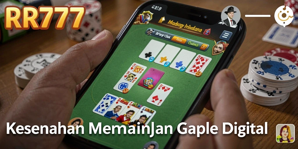 Tampilan gameplay Gaple yang seru dan interaktif di RR777.