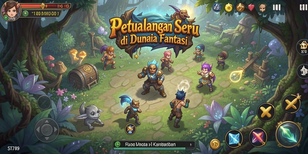 Tampilan gameplay ST789 yang menakjubkan saat menjelajahi dunia petualangan.