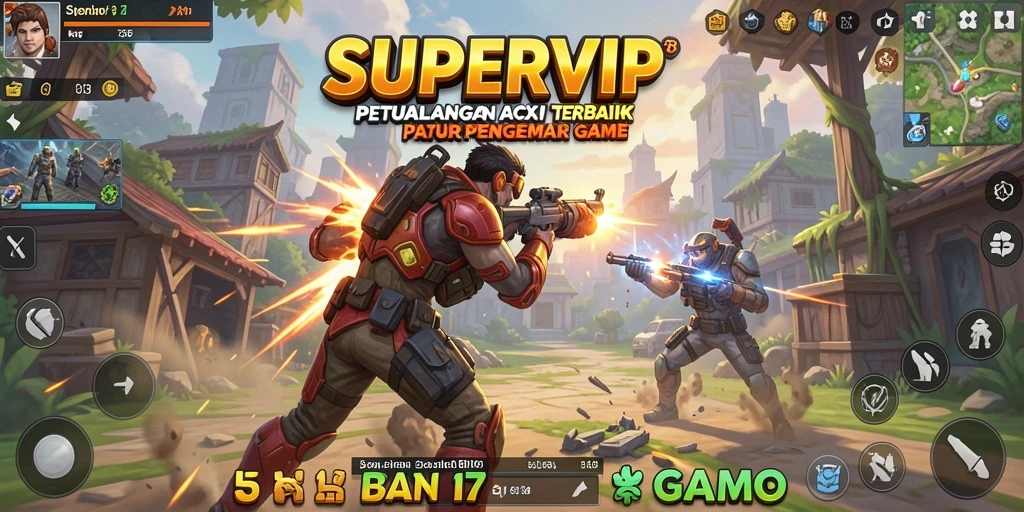 Tangkapan layar menunjukkan momen aksi seru dalam SUPERVIP.