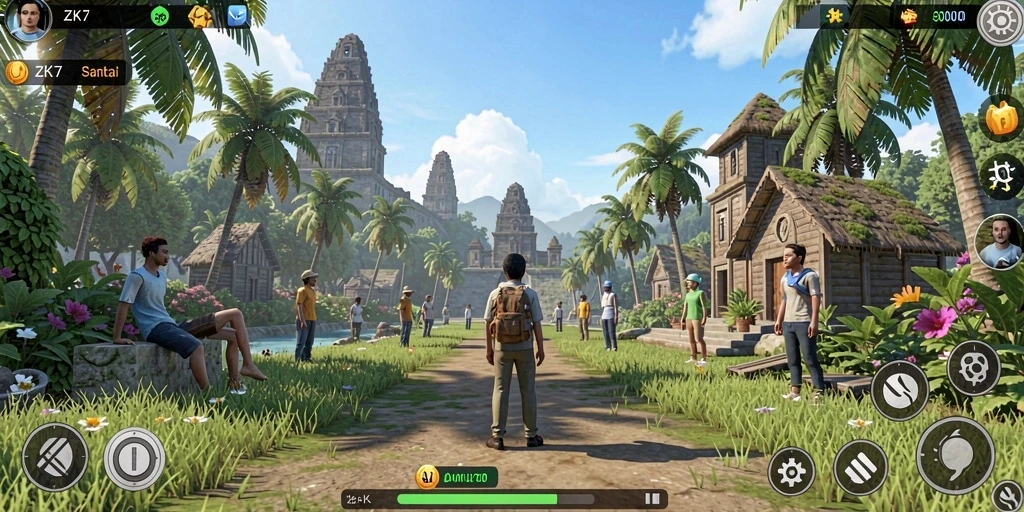 Gameplay ZK7 yang seru dan penuh warna.